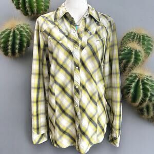Roper Long Sleeve Snap Embroidered Western Shirt EUC